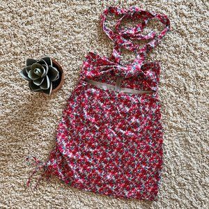 Dolls Kill | Floral Mini Dress | Large | Pink